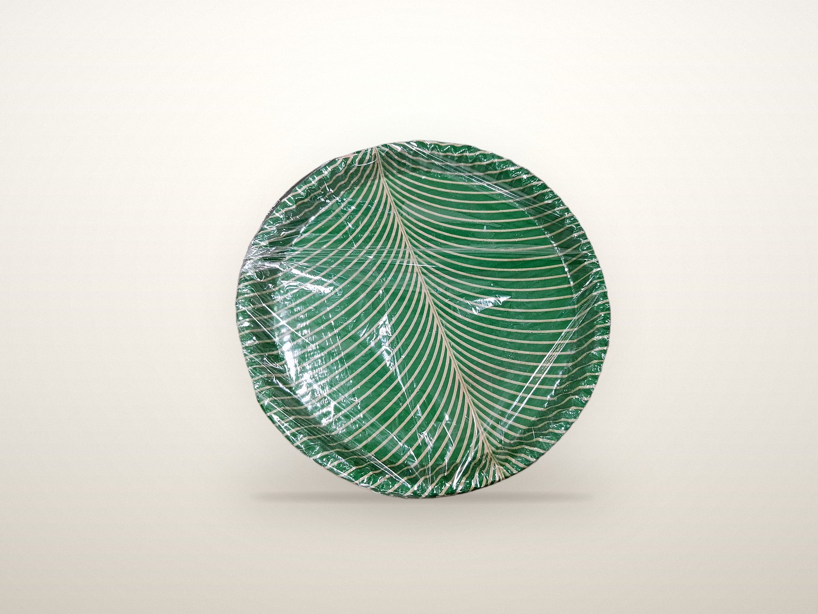 Paper plates shrink-packed for retail
