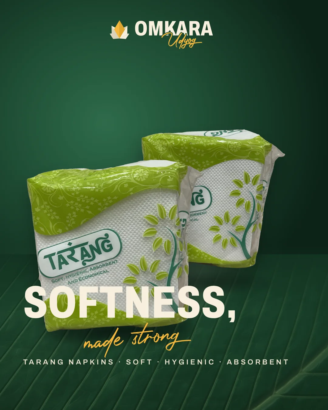 Tarang campaign poster on leaf green