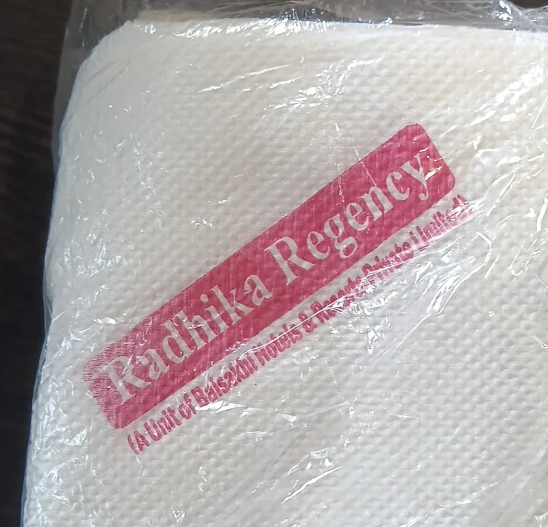 Radhika Regency logo napkin